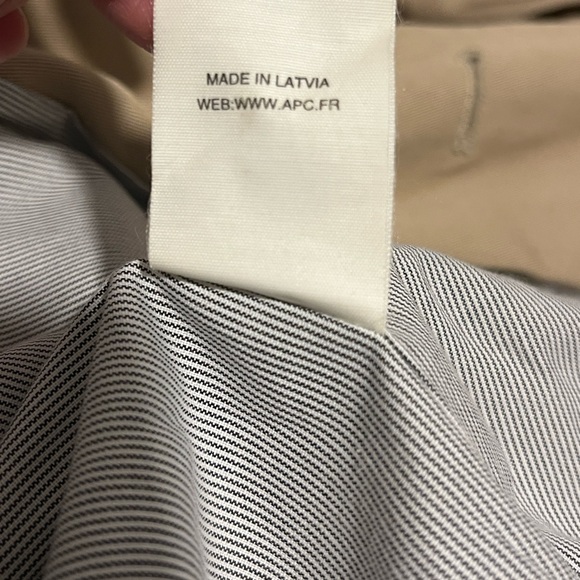 APC beige cotton trench, size small (men's, see sizing notes) - Picture 10 of 10